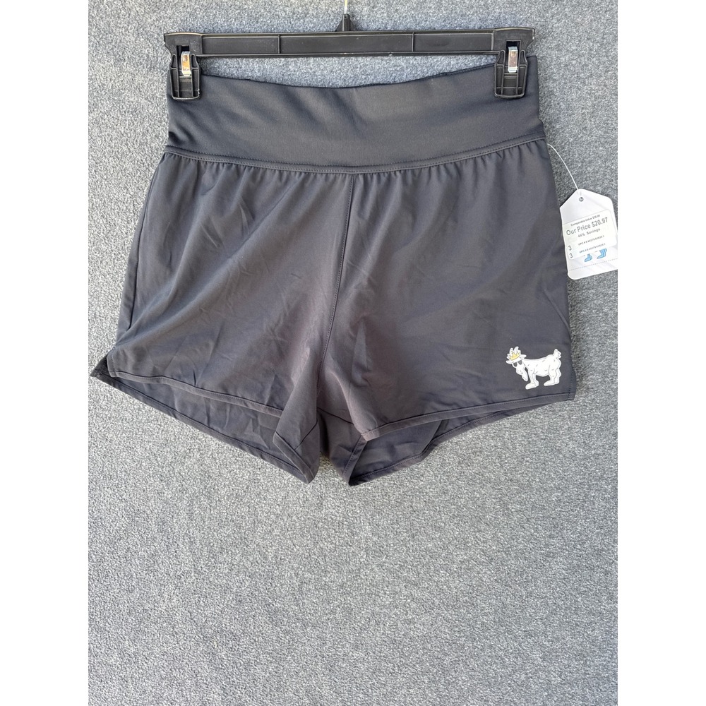 GOAT USA Womens Athletic Shorts Black High Rise Lined Zipper Pocket Size S